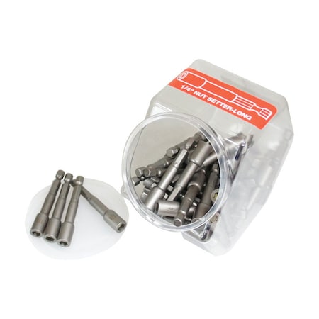 Best Way Tools Best Way Tools 1/4 in. X 2 9/16 in. L Steel Magnetic Nut Setter 50 pk 84064